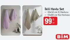 İKİLİ HAVLU SET 30X50 CM fiyat ve kampanya bilgisi